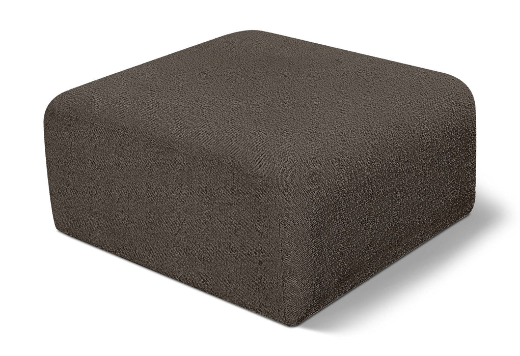 Arc Boucle Fabric Upholstered Modular Ottoman