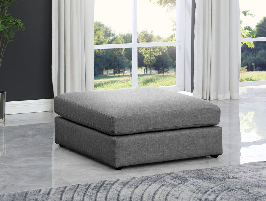 Beckham Linen Textured Fabric Upholstered Modular Ottoman
