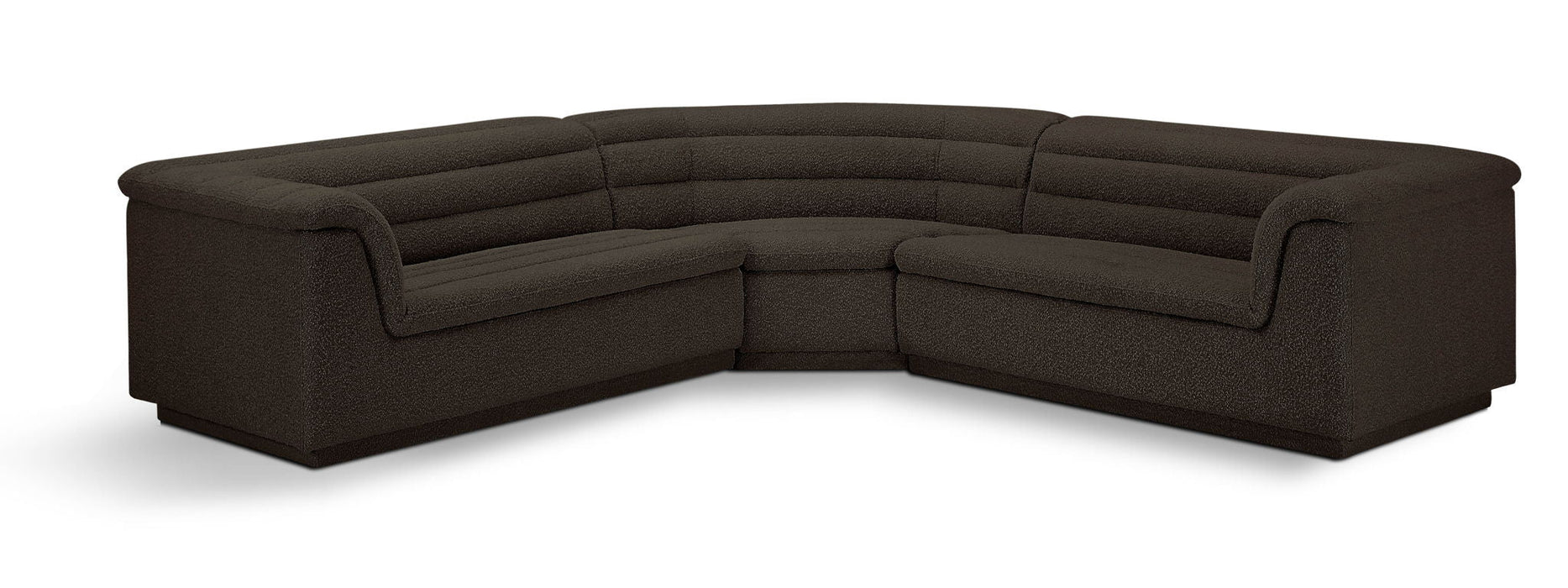 Cascade 148" Boucle Fabric Upholstered Sectional