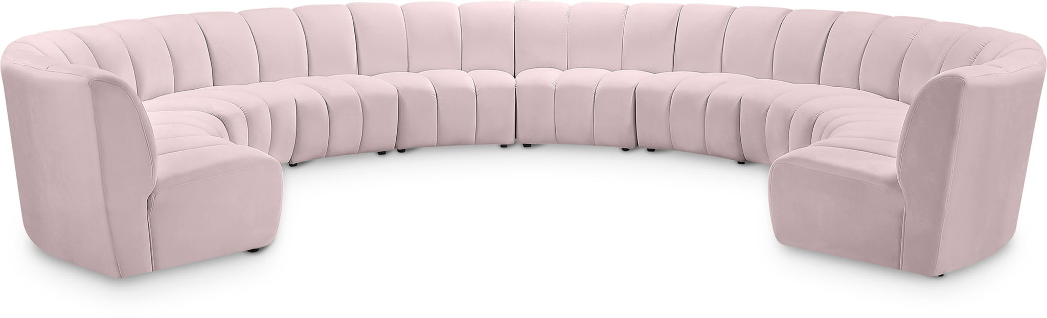 Infinity 178" Velvet Upholstered 10pc. Modular Sectional