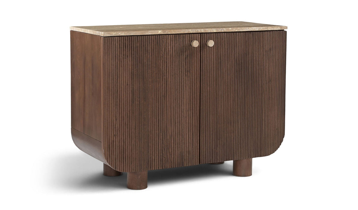 Aparador / bufé de mármol genuino y de madera de mango Cressa