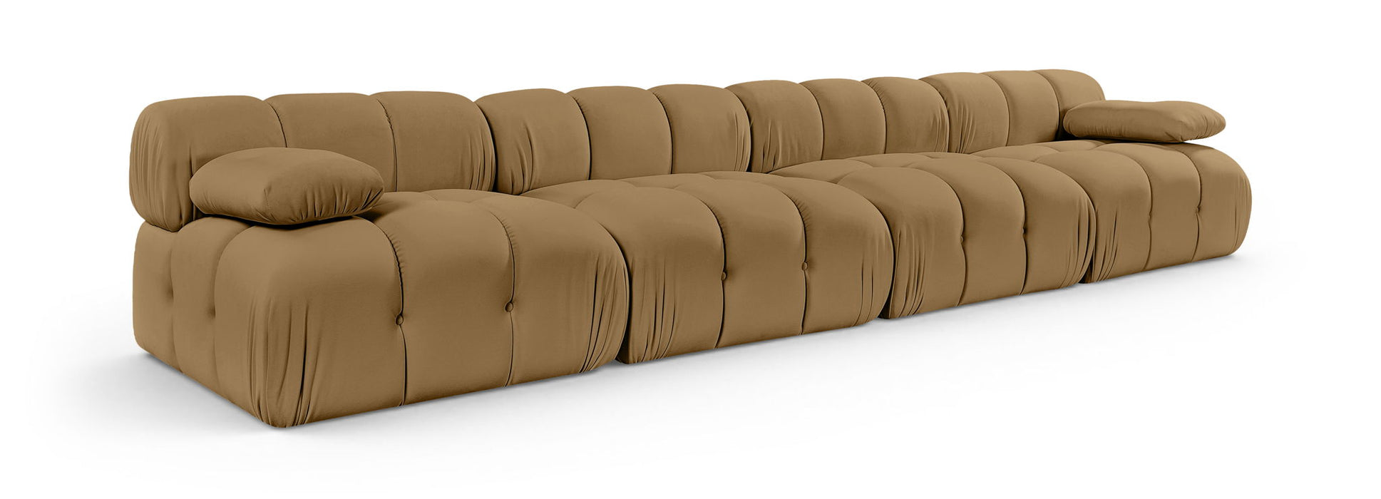 Sofá modular tapizado de terciopelo de alto rendimiento Orin de 148" de 4 piezas