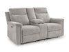 Barnsana Power Reclining Sofa - Black/Gray