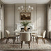 Valeo Linen Textured Fabric Upholstered Dining Chair