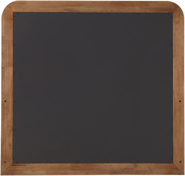 Fluted 38" W X 40" H Solid Wood And Oak Veneer Mirror