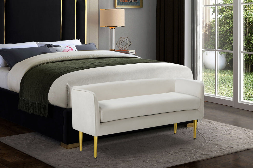 Audrey Velvet Upholstered Bench