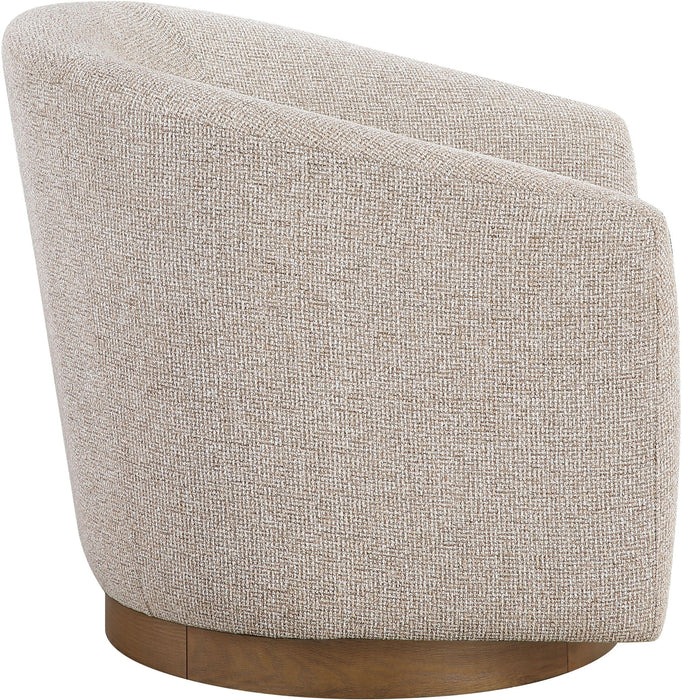 Modra Performance Fabric Upholstered Swivel Chair