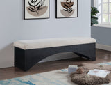 Lawson Velour Fur Fabric Upholstered Bench