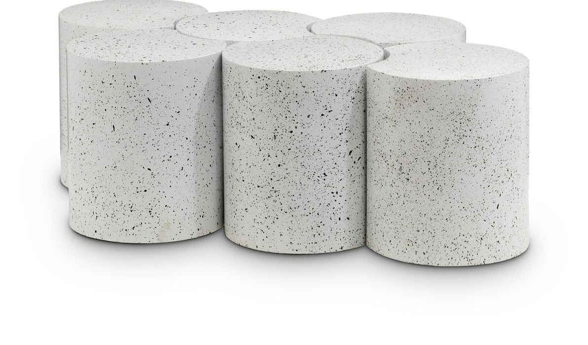 Dimple Terrazzo Pattern Iron Nesting 6pc. Modular Coffee Table
