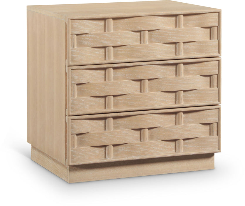 Weave 24" Oak Veneer Nightstand
