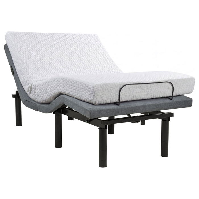 Weston Dual-Motor Massage Adjustable Bed Base in Black and Grey