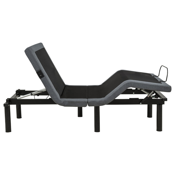 Weston Dual-Motor Massage Adjustable Bed Base in Black and Grey