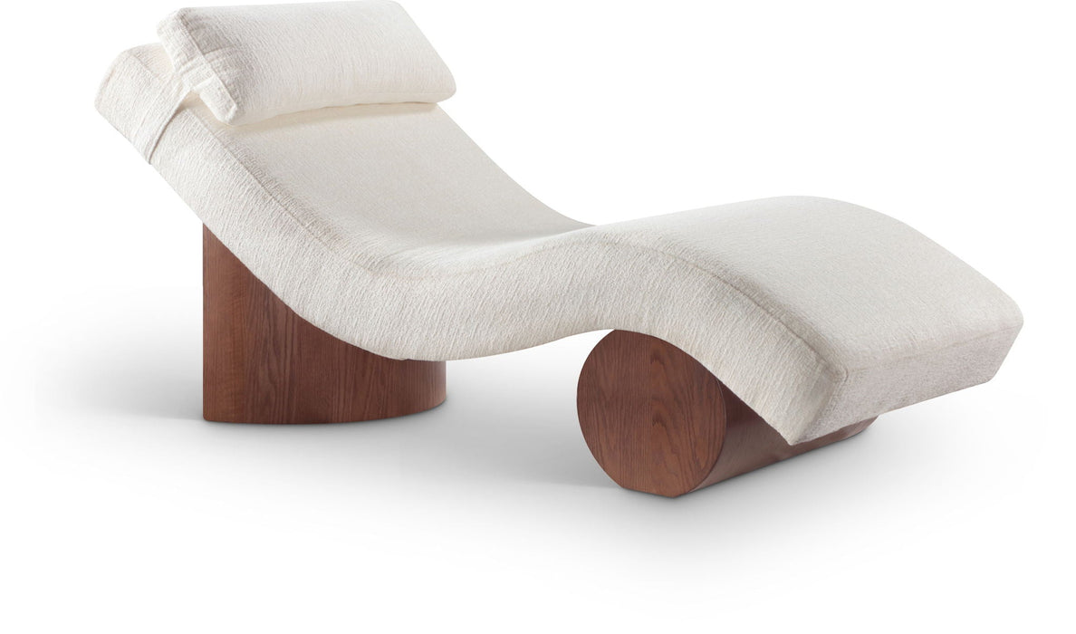 Chaise longue tapizado de tela Marcella