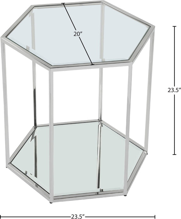 Sei Glass And Steel End / Side Table