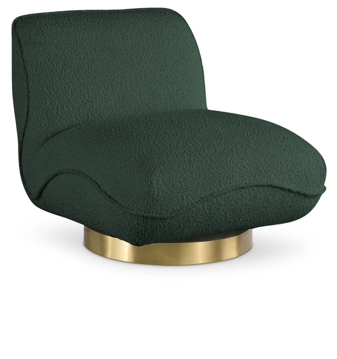 Geneva Boucle Fabric Upholstered Swivel Accent Chair