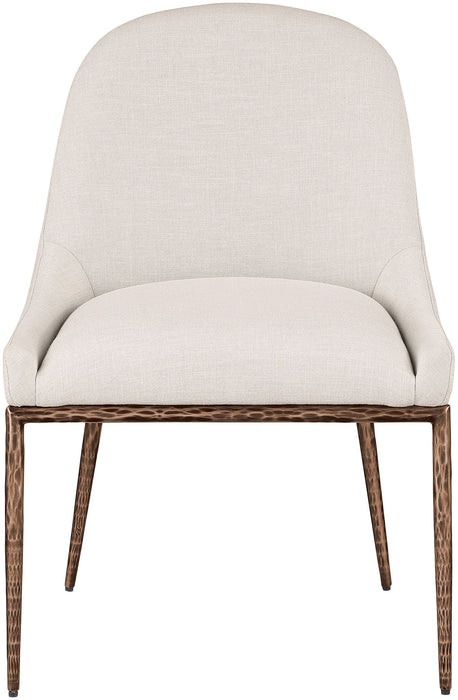 Ferro Linen Textured Performance Fabric Upholstered Dining Side Chair