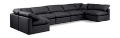 Indulge 175" Vegan Leather Upholstered 7pc. Modular Sectional