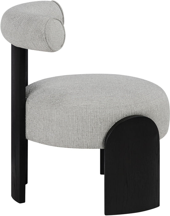 Calder Linen Textured Fabric Upholstered Chair