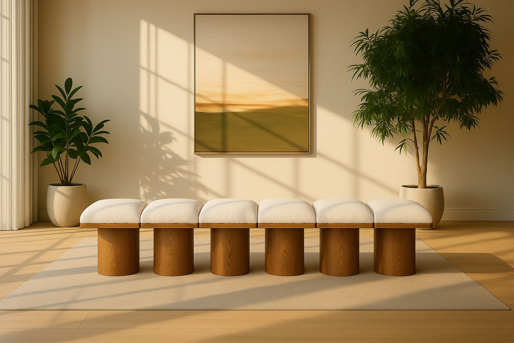 Pavilion Boucle Fabric Upholstered 6pc. Modular Bench