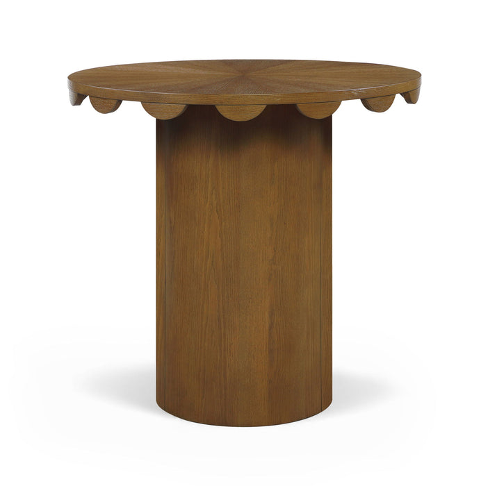 Dahlia 36" Solid Wood And Natural Cane Counter Height Table