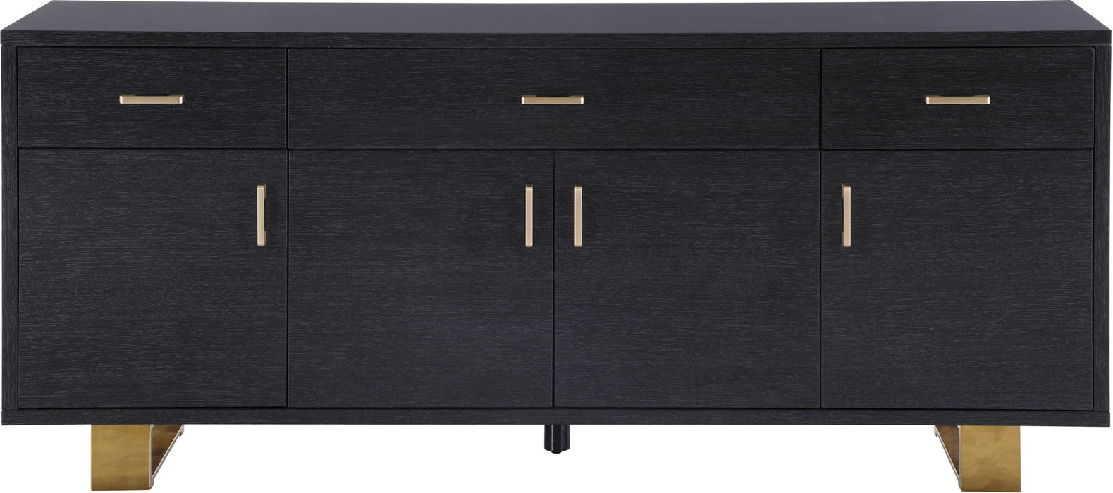 Excel Lacquer Finish And Stainless Steel Sideboard / Buffet