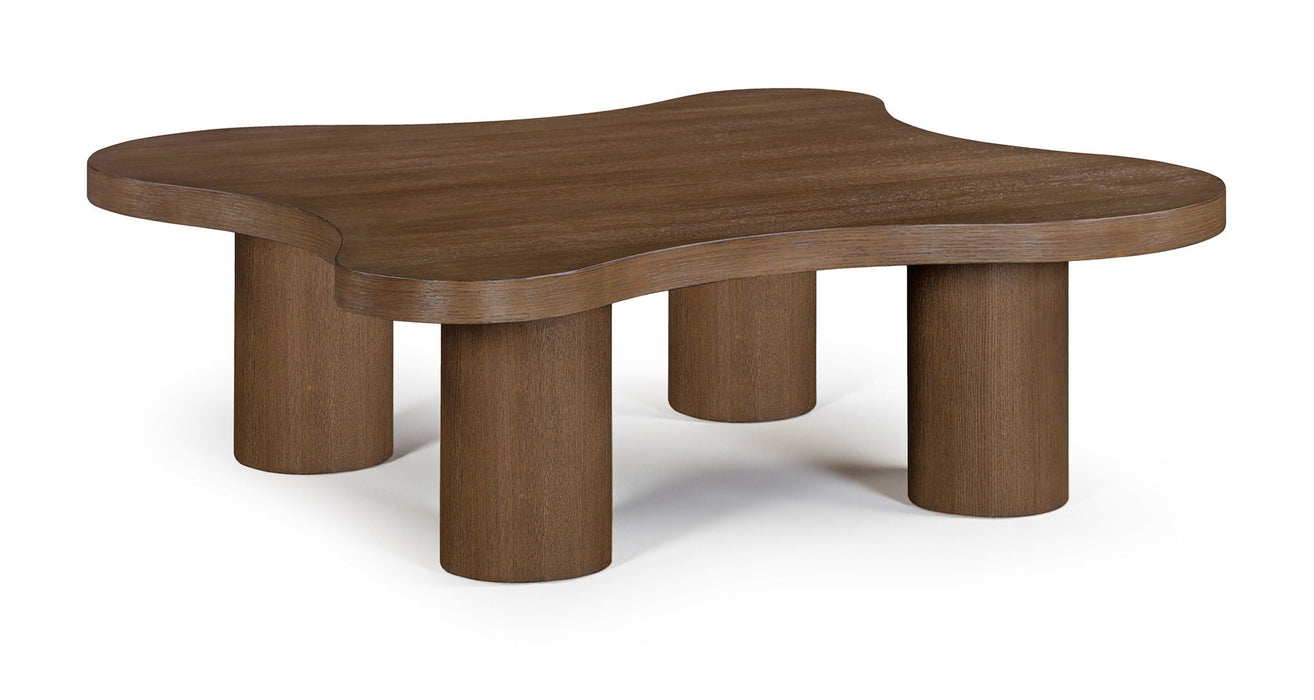 Cove Oak Veneer And Solid Wood Coffee Table