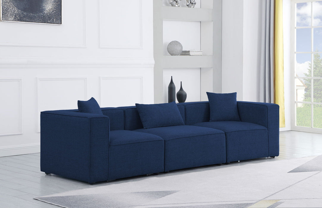 Cube 108" Fabric Upholstered 3pc. Modular Sofa