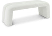 Arc Boucle Fabric Upholstered Bench