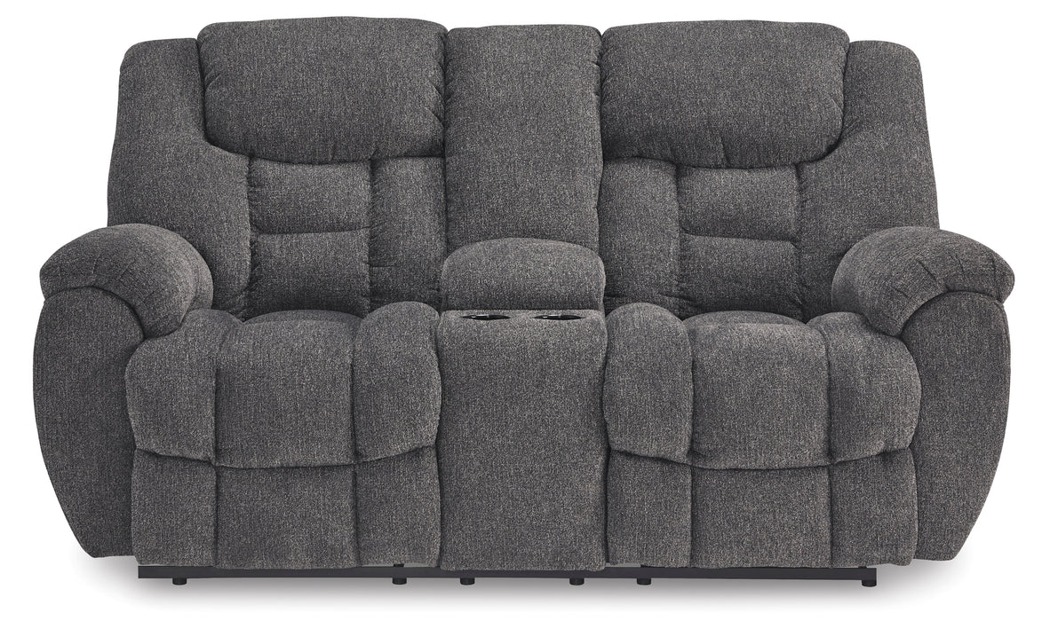 Foreside Reclining Loveseat with Console