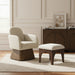 Marlowe Linen Textured Fabric Upholstered Swivel Chair