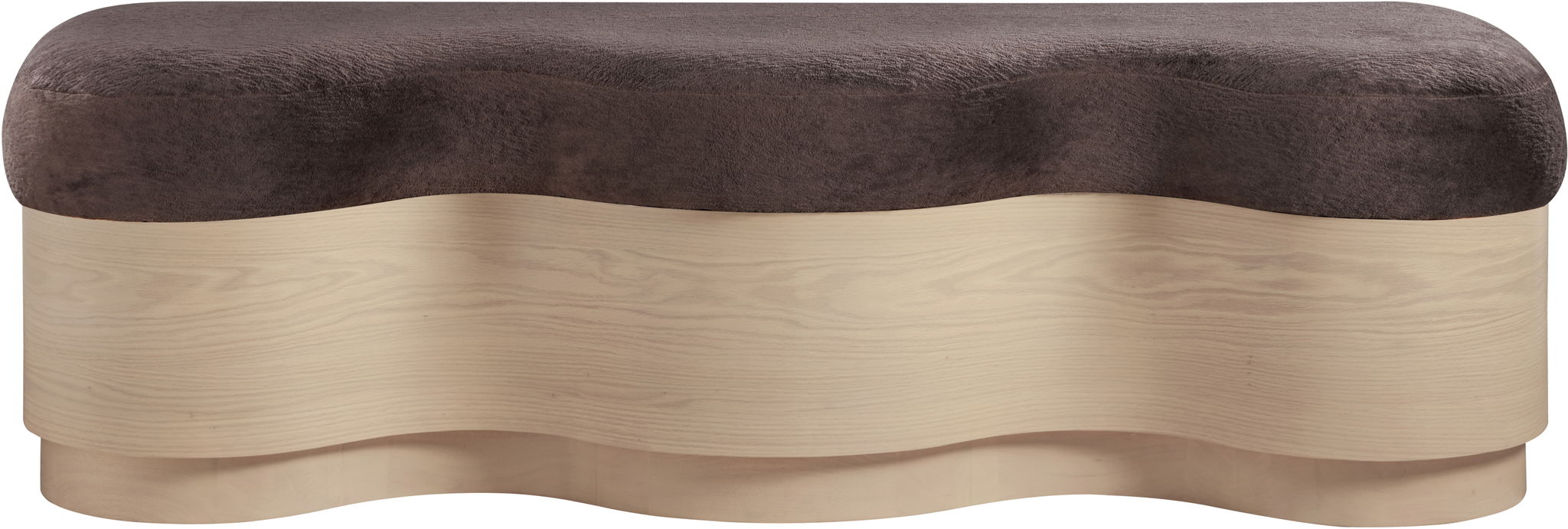 Savoy Velour Fur Fabric Upholstered Bench