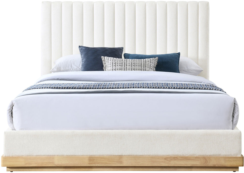 Emmet Chenille Fabric Upholstered Bed