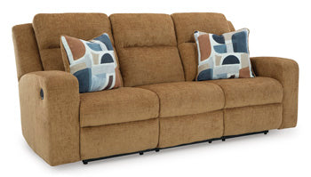 Kanlow Reclining Loveseat with Console - Yellow