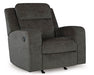 Kanlow Reclining Loveseat with Console - Black/Gray