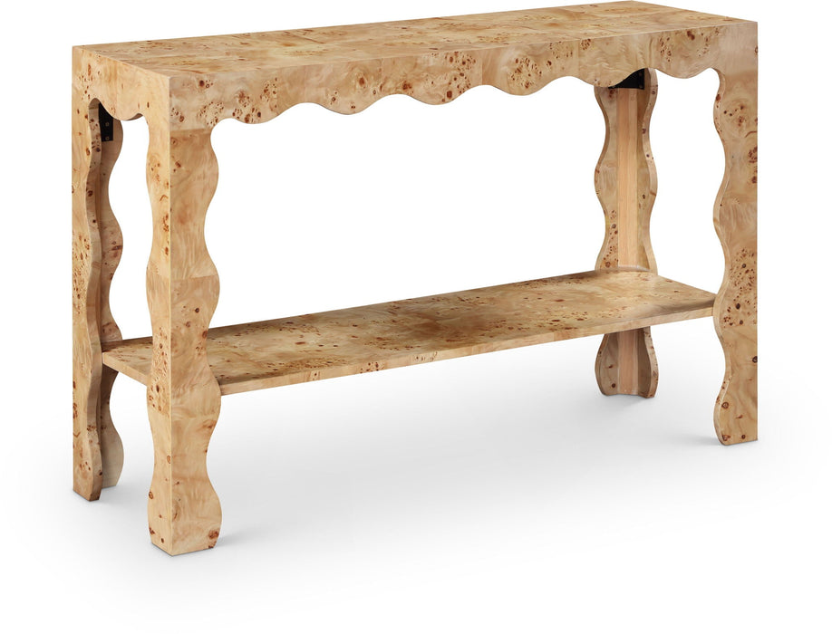 Vassa Burl Veneer Console Table