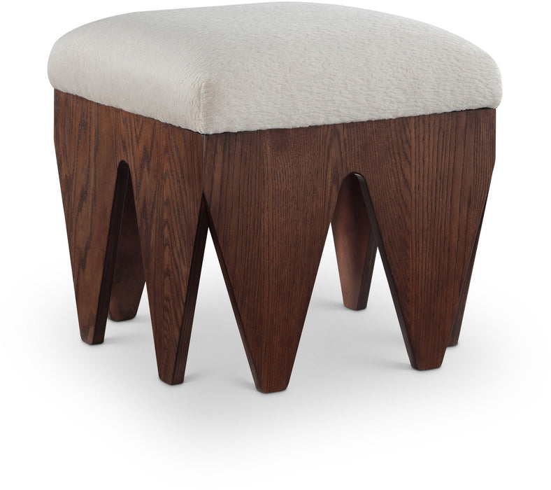 Altair Velour Fur Fabric Upholstered Bench