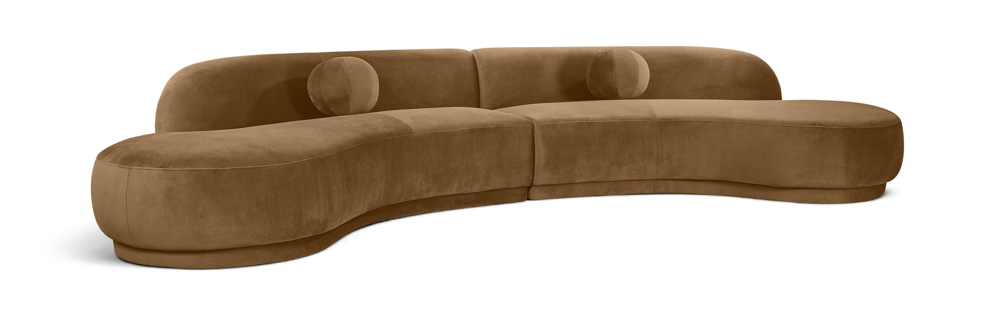 Avra 146" Velvet Performance Fabric Upholstered Sectional