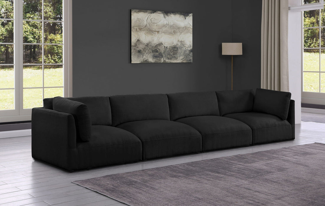 Ease 152" Fabric Upholstered 4pc. Modular Sofa