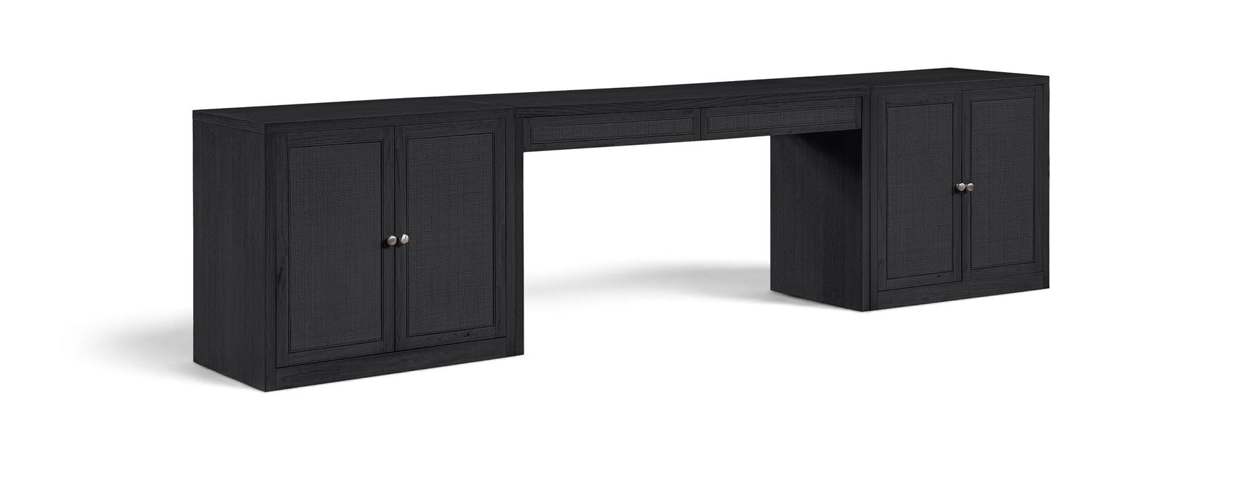 Avro Cane, Solid Wood And Oak Veneer 3pc. Desk