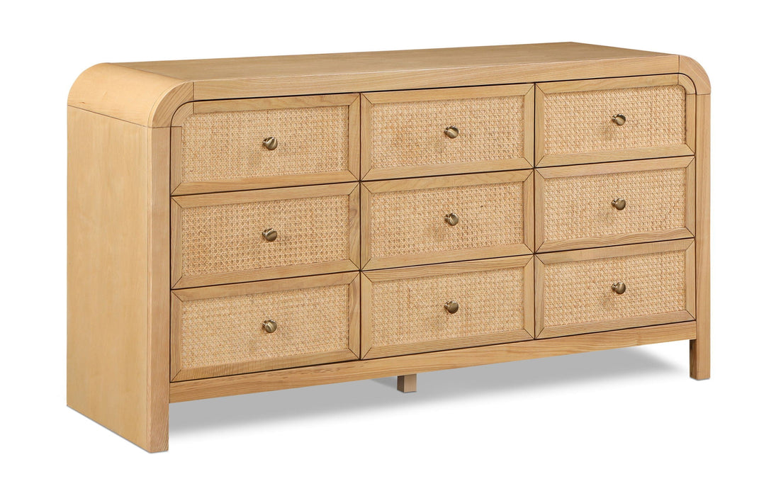 Siena Ash Wood And Natural Cane Dresser