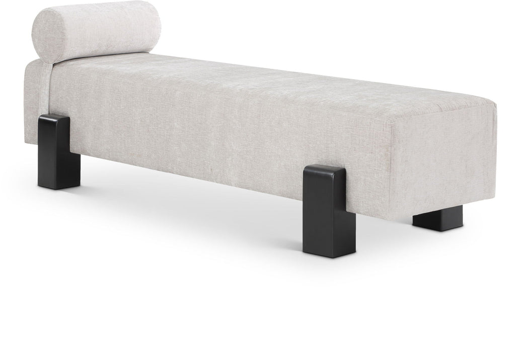 Edison Chenille Fabric Upholstered Bench