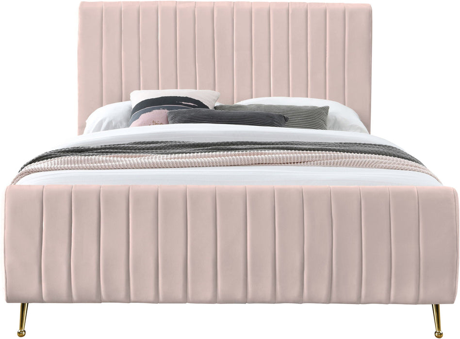 Zara Velvet Upholstered Bed
