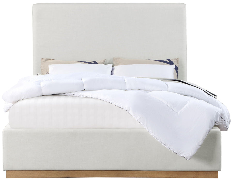 Alfie Linen Textured Fabric Upholstered Bed