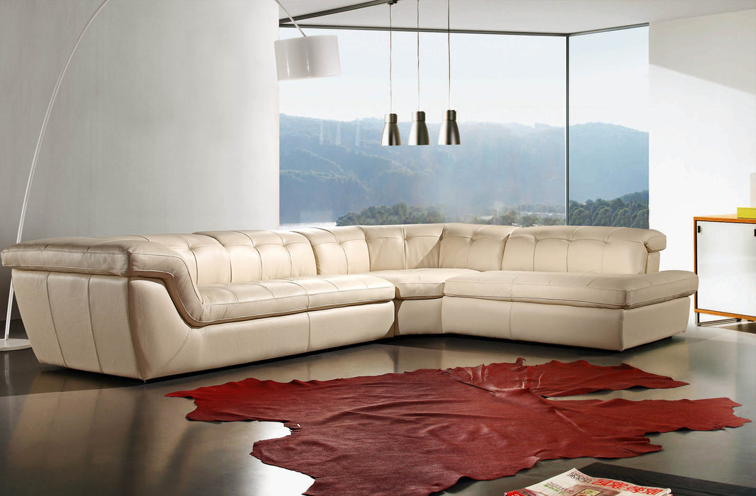 397 Italian Leather Sectional 