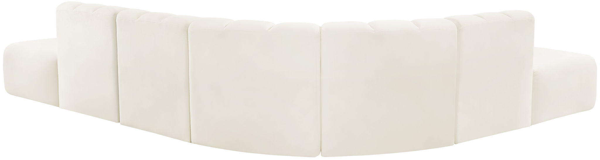 Seccional modular tapizado en terciopelo Arc de 172" de 7 piezas