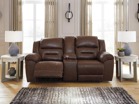 Loveseat reclinable eléctrico con consola Stoneland