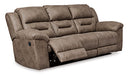 Stoneland Power Reclining Loveseat with Console - Brown/Beige