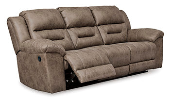 Stoneland Power Reclining Loveseat with Console - Brown/Beige