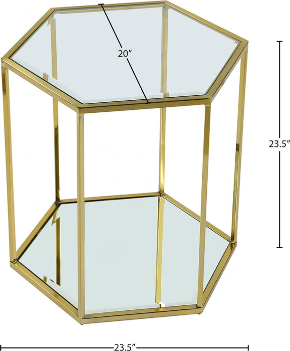 Sei Glass And Steel End / Side Table