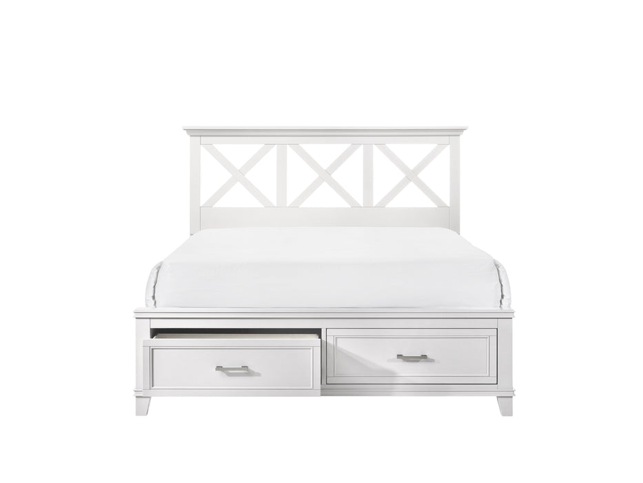 White Nova II King X Storage Bed 1280-110